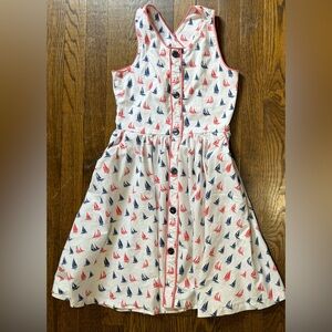 Serendipity by Shrimp & Grits Size 9/10 Crossback Sailboat Dress. VGUC